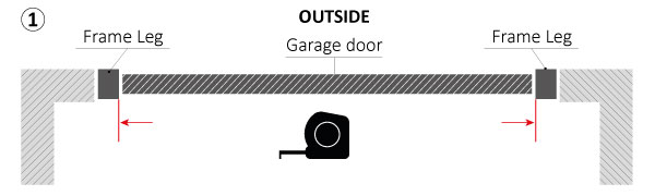 Garage door threshold seal fitting step one